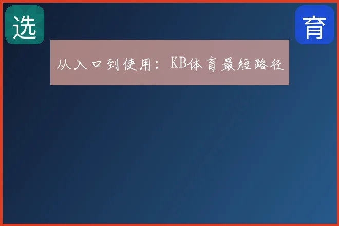 从入口到使用：KB体育最短路径